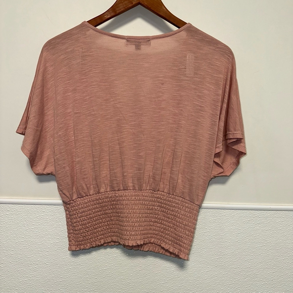 Women's Almost Famous light Pink Blouse Size L buttons - Picture 3 of 6